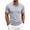 Gray, variant on Men Solid Half Button Collar Short Sleeve Daily Loose Casual Tops