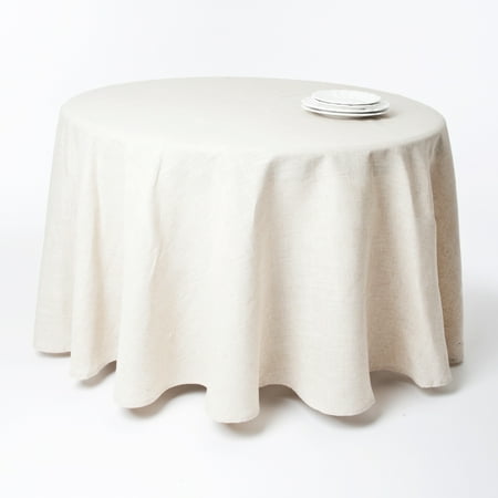 

Fennco Styles Handmade Hemstitch Design Natural Tablecloth (90 Round)