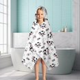 thumbnail image 6 of White Cow Milk Cow Pattern Hooded Bath Towel，50"x30" for Ages 3 To 12 Kids, Quick Dry Lightweight Soft Microfiber Hood Beach Towel Cover Up for Kids, 6 of 7