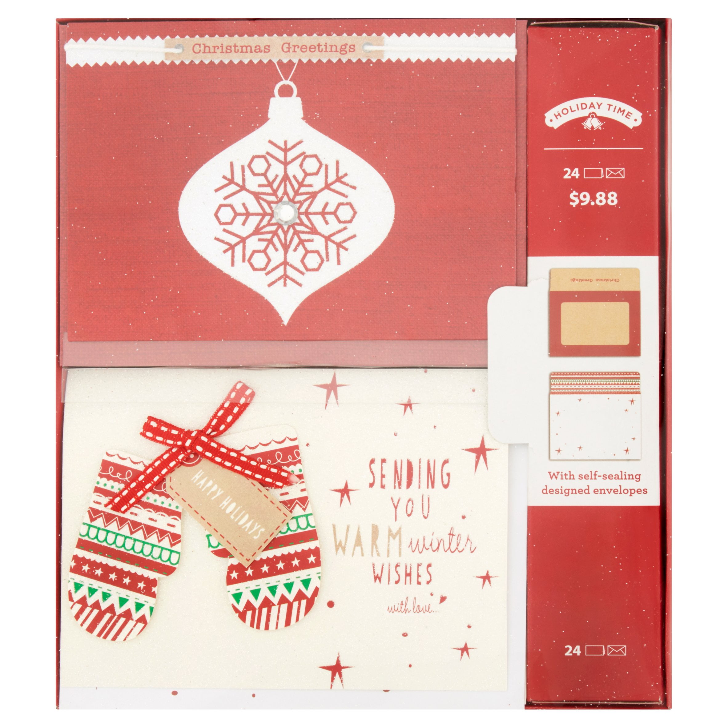 Holiday Time Ornament Cards, 24 count - Walmart.com