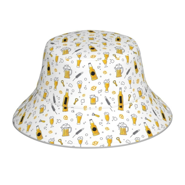 Fotbe Beer Sombrero Tipo Pescador con Estampado – Sombrero de Sol de Algodón de Moda para Playa, Golf, Pesca