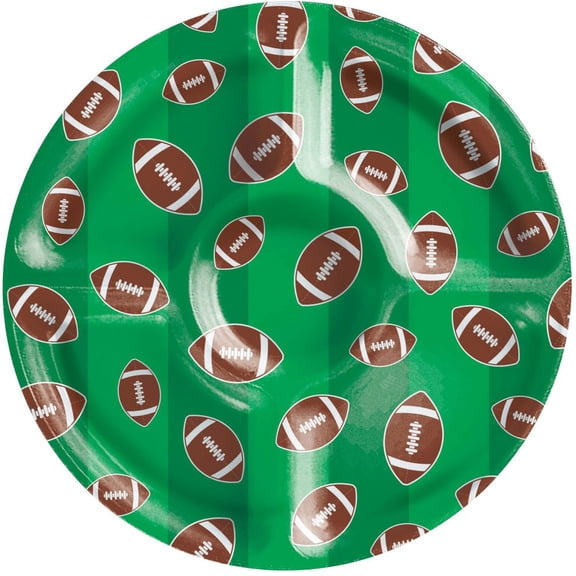 Football 14.7- inch Plastic Compartment Tray