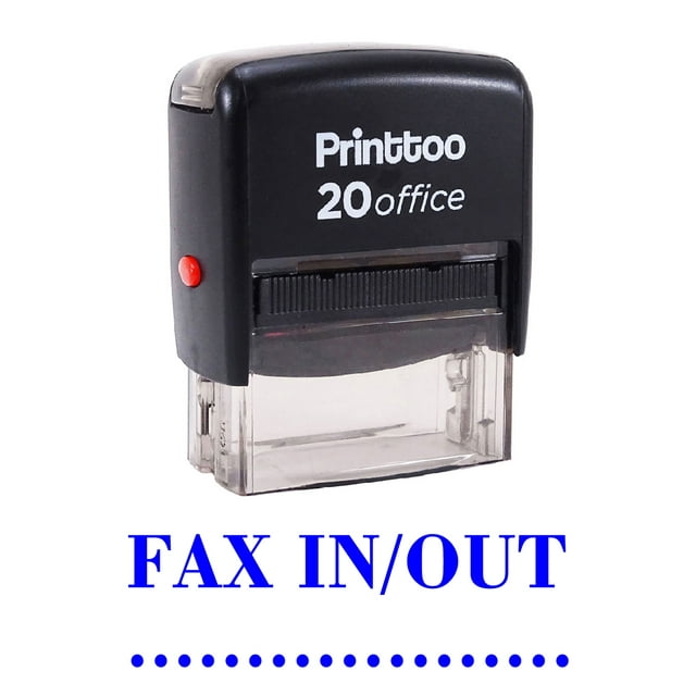 Printtoo FAX IN/OUT Self Inking Rubber Stamp Office Stationary Stamp-Blue