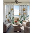 thumbnail image 4 of Spring Floral Blackout Curtains 45 Inches Long, Watercolor Summer Botanical White Daisy 2 Panels, Thermal Insulated Room Darkening Drapes with Grommets, 42W x 45L Each Panel, 4 of 5