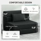 thumbnail image 5 of YKITRDA Folding Sofa Bed Sleeper Chair, Convertible Futon Chair Bed with Pillow, Linen Fabric Floor Couch for Living Room, Guest Room, Apartment, Black, 5 of 11