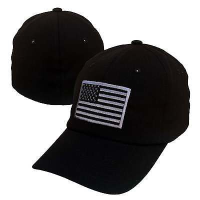 USA US American Flag Washed Flex Cotton Polo Unstructured Fit Baseball Hat Cap