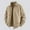 Khaki, variant on Men's Thin Solid Color Long Sleeve Coat Oversize Loose Casual Zip Up Lightweight Jacket