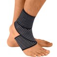 thumbnail image 2 of Adjustable Ankle Wrap Brace for Athletic and Injury Prevention Across Sports Including Football Running Cycling and Daily Activities, Black, One Size, 2 of 4