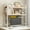 White, variant on 2-Tier Desktop Hutch Bookshelf - Metal Desk Shelf Bookcase with Grid Panel, Countertop Storage Organizer Rack for Dorm or Office, Black, 45.3" W
