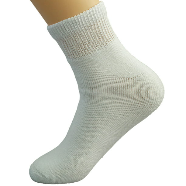 Diabetes & Circulatory Ankle Socks White LRG - Walmart.com - Walmart.com