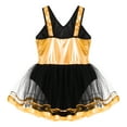 thumbnail image 4 of MSemis Girls Sequin Leotard Sparkly Strap Ballet Leotards Tutu Dress Ballerina Outfit Dance Costume Gold 8, 4 of 6