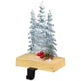 thumbnail image 4 of Galvanized Christmas Trees with Wooden Base Stocking Holder - 8.5", 4 of 8
