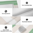 thumbnail image 6 of Outdoor Rug 3x5 ft Cream Striped Outdoor Large Area Rug Non Slip Rubber Ombre Green Stripes Front Door Mat RV Rug Camping Carpet Patio Outdoor Rugs for Backyard Balcony Deck Porch Indoor, 6 of 9