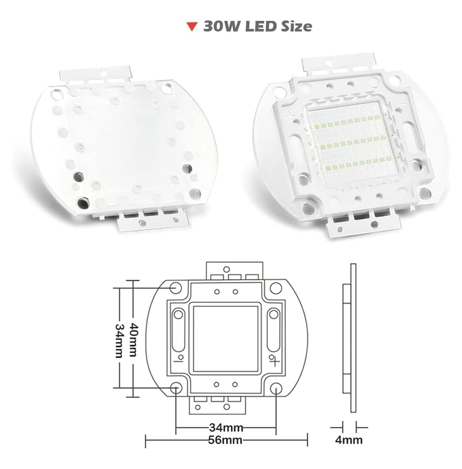 HeSLehs High Power Led Chip 30W Cyan (490nm / 900mA / DC 30V - 34V / 30 Watt) Super Bright Intensity SMD COB Light Emitter Components Diode 30 W Bulb Lamp Beads DIY Lighting