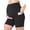 Black 1, variant on Gustave Women Maternity Yoga Shorts Over the Belly Workout Running Active Pregnant Athletic Short Pants Leggings with Pockets "Black, L"