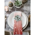 thumbnail image 2 of Retro Flower Cloth Napkins Set of 6 Reusable Dinner Napkins, Geometric Stripes Gradient Tree Leaf Cocktail Napkin Washable Table Napkins for Wedding/Holiday Party/Baby Shower 20"x20", 2 of 7