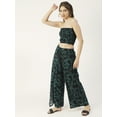 thumbnail image 3 of Moomaya Women Summer Coord Set, Printed 2 Pcs Crop Top with Palazzo, Resort Wear, 3 of 8