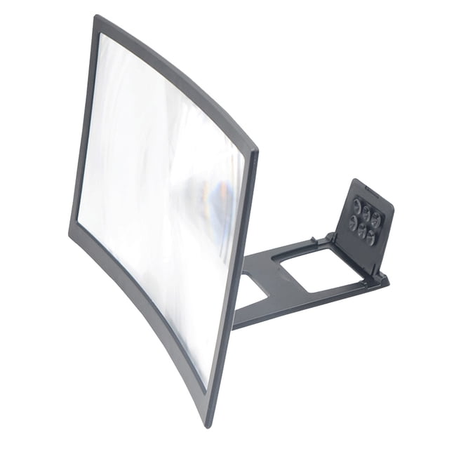 Sidaley Amplificador de pantalla de teléfono curvo de 12 pulgadas Soporte de soporte de lupa multifunción para pantalla de teléfono inteligente Teléfono y Comunicación