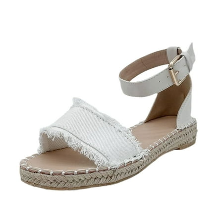 

Qufokar Wide Calf High Boots for Women Fuzzy Sandals for Women Belt Solid Color Strap Vintage Buckle Fisherman S Sandals Casual Ladies Shoes Shoes Women S Sandals