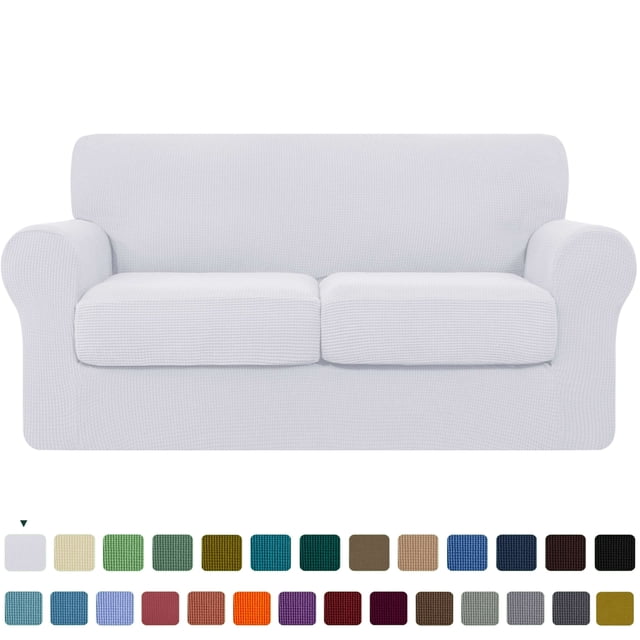 CHUN YI Housse de Canapé avec Housse de Coussin Séparée Extensible à Carreaux