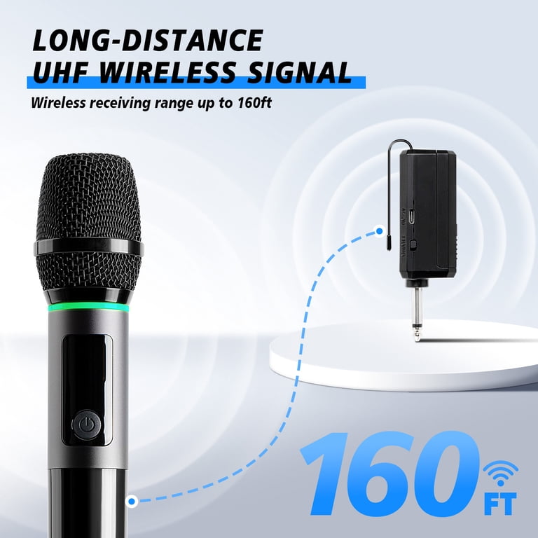 DAMMYTY Dual Wireless Handheld Dynamic Microphone System photo 4