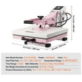 thumbnail image 2 of KFFKFF Heat Press Machine, 15 x 15 inch Electronic Heat Imprinting Device, Slide Out Heat Transferring Equipment, Quick and Uniform Warming, Dual-Layer Insulation Cotton, Heat Transferring Equipment, 2 of 9