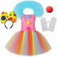 thumbnail image 2 of Disfraz de payaso de circo arcoíris para niñas, disfraz de Halloween, Navidad, carnaval, fiesta, disfraz divertido de Joker para niñas, vestido de tutú para cosplay, 2 of 5