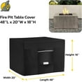thumbnail image 3 of Seal Skin Rectangle Fire Pit Cover Waterproof Heavy Duty Outdoor, 48"L x 20"W x 18"H, 3 of 6