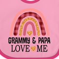 thumbnail image 4 of Inktastic Grammy and Papa Love Me Granddaughter Rainbow Girls Baby Bib, 4 of 4
