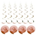 thumbnail image 1 of 18uds Rosa Oro Fiesta Colgante Doble Tira Colgante Decoraciones Plástico Techo Serpentinas Fiesta Decoraciones para Cumpleaños Fiesta con Colgar Etiqueta Cuerda, Gancho, 1 of 7