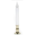 thumbnail image 4 of LED Taper Candle with Brass Plated Base and Timer - White - 8.5 inches, 4 of 5