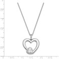 thumbnail image 4 of Sterling Silver Cz Antiqued Mother Of The Groom 18In. Necklace Made In China qsx646, 4 of 5