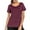 Red, variant on Lenpel Workout Tops for Women Casual Loose Short Sleeve Crew Neck Open Back Gym Yoga T Shirts Athletic Tunic Tees