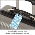 thumbnail image 3 of Square 2Pack PU Leather Cartoon White Cloud Cruise Luggage Tag with Privacy Cover and Name ID Tag for Travel Handbags Backpacks Luggage Tags, 3 of 6