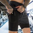 thumbnail image 3 of 2022 Sport Shorts Men Sportswear Double-deck Running Shorts 2 In 1 Beach Bottoms Summer Gym Fitness Training Jogging Short Pants White Camouflage XXXL(85-95kg), 3 of 6