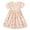 Pink, variant on Girls Casual Dresses Ruffles Sleeve Flare Crewneck Summer Easter Flowy Sundress Yellow Size 4