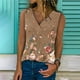 thumbnail image 5 of Camiseta sin mangas informal para mujer, Top con estampado de flores, Tops de moda, Camiseta holgada con cuello en V de calle 2021, 5 of 5