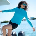 thumbnail image 6 of Free Country Women's Sun Breeze 1/2 Zip Sunshirt Caribbean S, 6 of 6