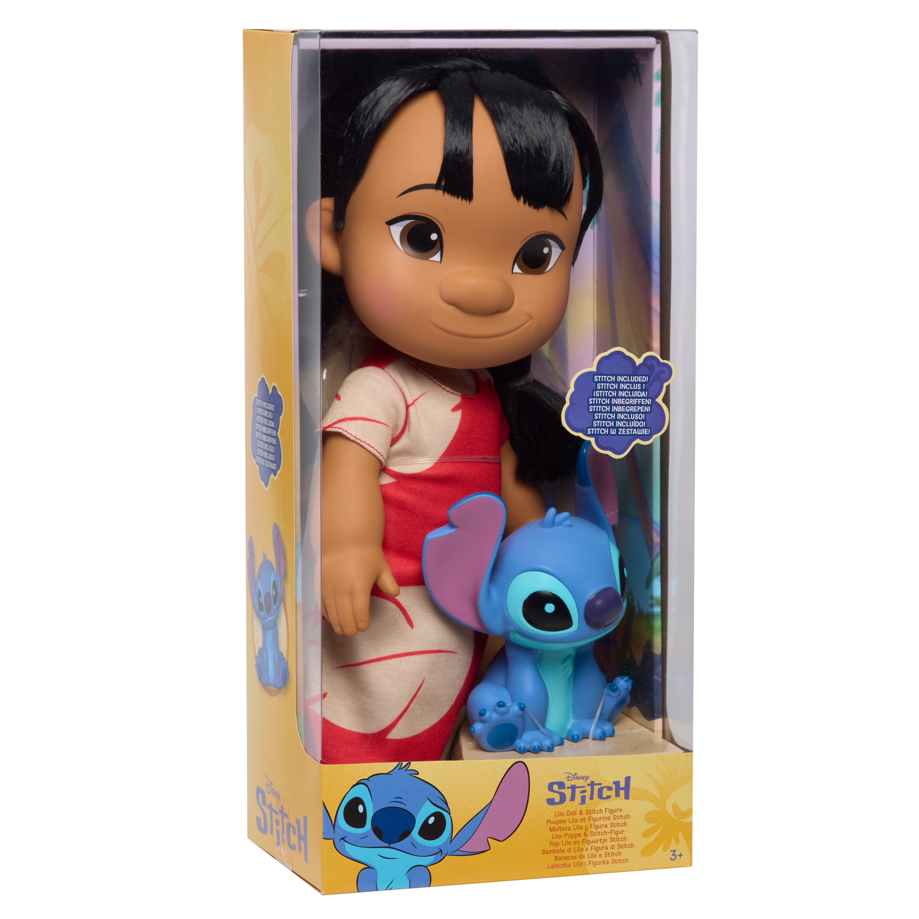 Disney Lilo & Stitch 14-inch Poseable Lilo Doll with 5-inch Stitch Figure, Collectible Toys, Toy for Fans, Girls, Boys, Kids, Ages 3 and up
