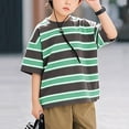 thumbnail image 2 of Zshosam Toddler Shirts Toddler Baby Boy Shirt Graphic T-Shirt Kids Funny Letter Summer Short Sleeve Tee Tops Size 11T 12T,(Green 11-12 Years), 2 of 9
