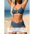 thumbnail image 2 of Cupshe Bikini Set for Women Two Piece Swimsuits High Waisted Cut Out Scoop Neck V Front Bottom, XS, 2 of 4