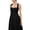 Black, variant on Summer Midi Dresses for Women Halter Sleeveless Square Neck Dresses Fitted Waist Causal Solid Dress, S