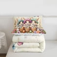 thumbnail image 5 of Erosebridal 3D Kawaii Rabbit Queen Comforter Set,Colorful Flowers Ancient Dinosaur Egg Bedding Comforter Set For Girls Kids, Reversible 3pcs, 5 of 7