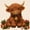 Christmas Highland Cattle, variant on Mosaflare Snowy Santa Claus Pearl Diamond Painting Kit for Adults, Relaxing Craft & Wall Decor, 12×12 inch