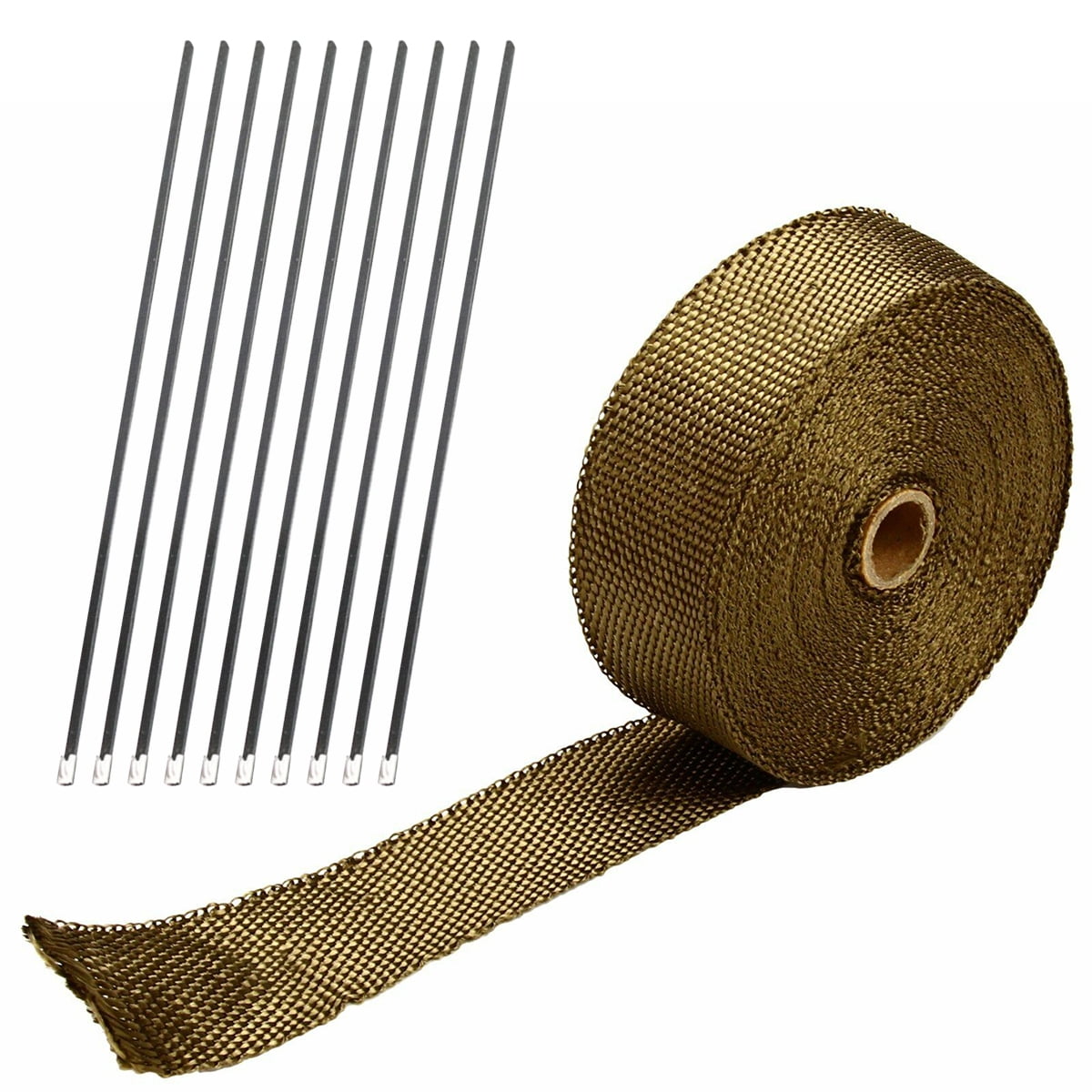 Same day shipping New Exhaust Manifold Downpipe Blue Heat Wrap 5m & 5