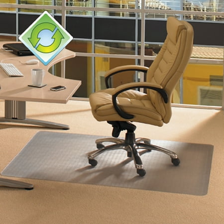 Floortex Ecotex Enhanced Polymer 36 x 48 Chair Mat for Standard Pile Carpet, Rectangular