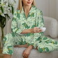 thumbnail image 6 of Bingfone Womens Pajama Sets Cute Dinosaurs in Space Print,Long Sleeve Loungewear Pajamas Set-Medium, 6 of 8