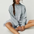 thumbnail image 2 of Women's Summer Dresses 2026 Sweatshirt Dress Long Sleeve Crewneck Pullover Mid-Lenghth Dress Flowy Party Dress, 2 of 7