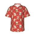 thumbnail image 2 of Picia Japanese Maneki Cats Gentle Cotton Regular Fit Short Sleeve Casual Hawaiian Shirt for Men-Large, 2 of 9