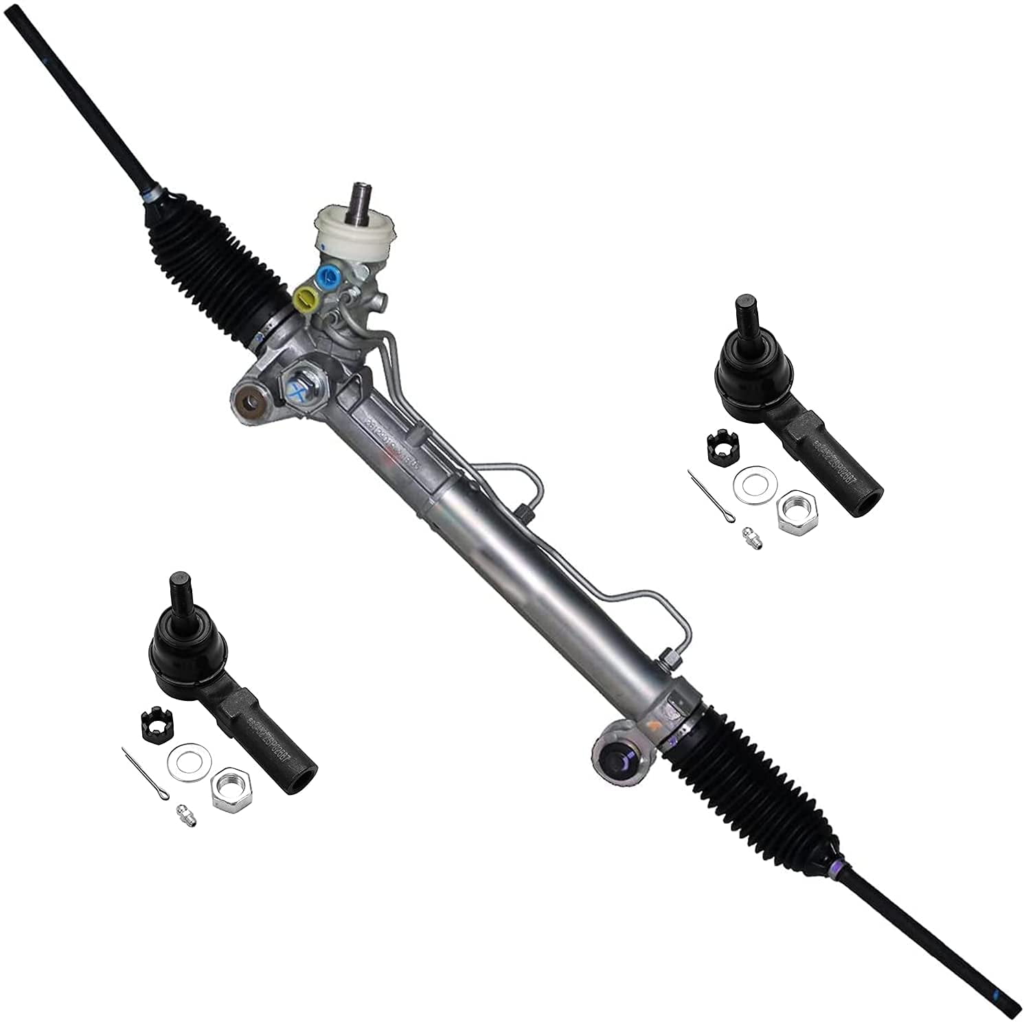 Detroit Axle Complete Power Steering Rack & Pinion Assembly All 4 Inner & Outer Tie Rod Ends 